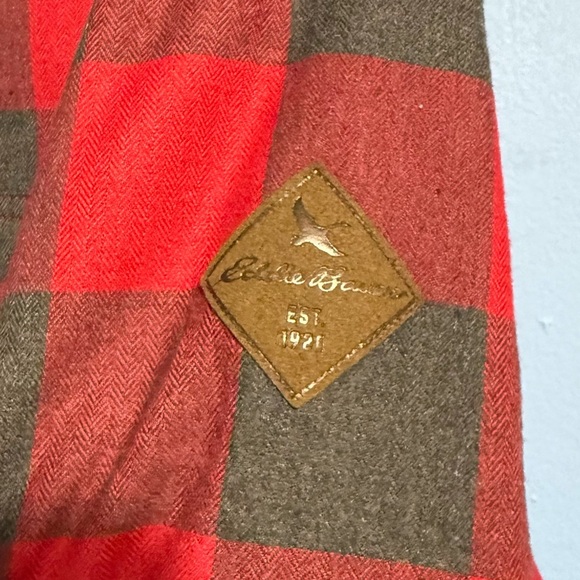 Eddie Bauer Shirt Mens 2XL Plaid Buffalo Shacket Sherpa Lined Button Up - Picture 7 of 9